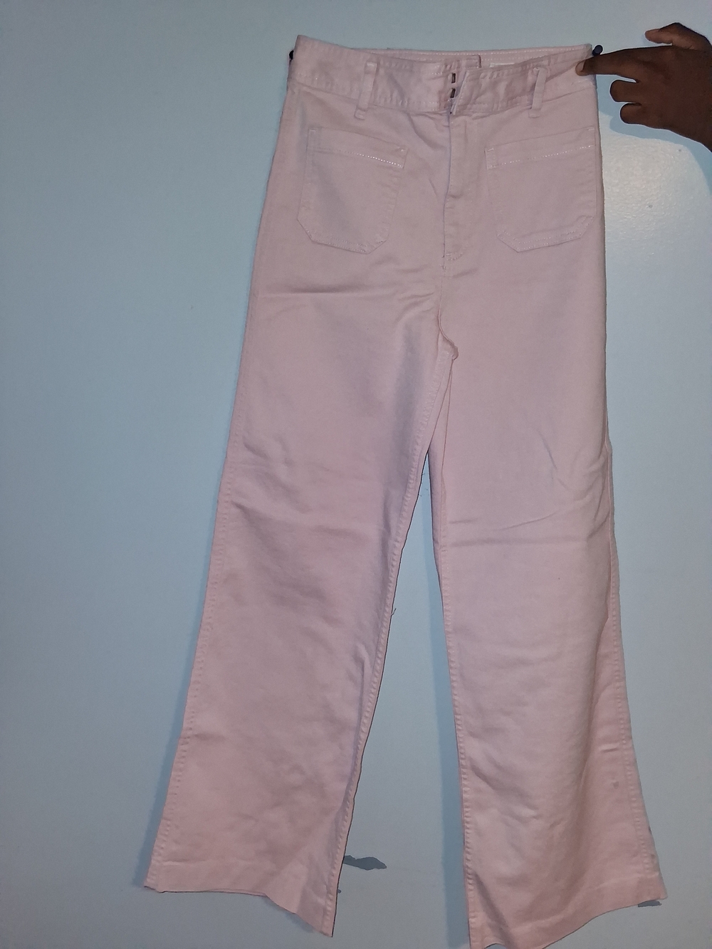 Pilcro Wide-Leg Jeans in Light Pink